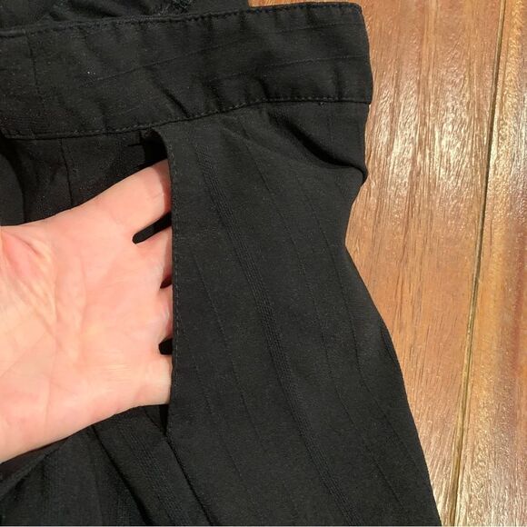 A-List by Wrapper Junior Women’s Black Long Flare Shorts 5 - Picture 5 of 7